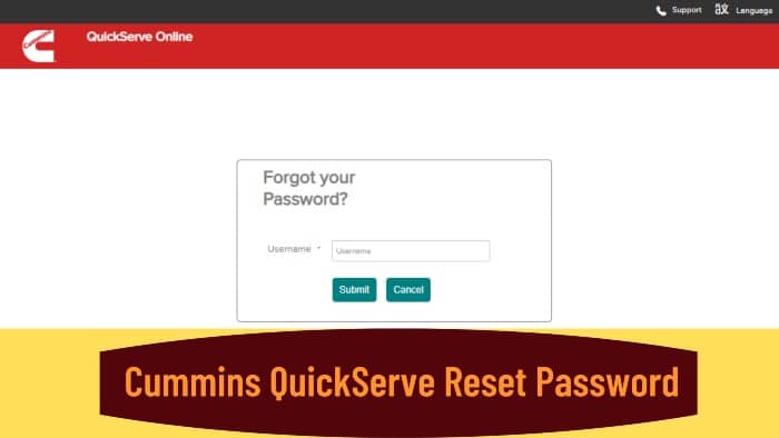 Cummins-QuickServe-Reset-Password
